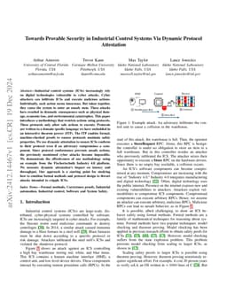 Towards Provable Security in Industrial Control Systems Via Dynamic
  Protocol Attestation
