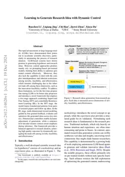 Learning to Generate Research Idea with Dynamic Control