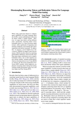 Disentangling Reasoning Tokens and Boilerplate Tokens For Language Model
  Fine-tuning