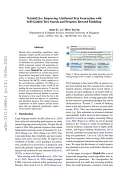 Think&Cite: Improving Attributed Text Generation with Self-Guided Tree
  Search and Progress Reward Modeling
