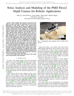 Noise Analysis and Modeling of the PMD Flexx2 Depth Camera for Robotic
  Applications