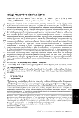 Image Privacy Protection: A Survey