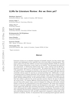 LitLLMs, LLMs for Literature Review: Are we there yet?