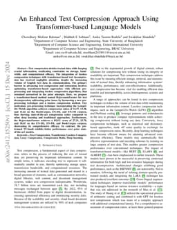 An Enhanced Text Compression Approach Using Transformer-based Language
  Models