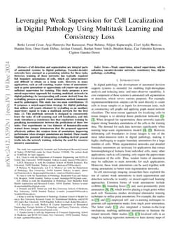 Leveraging Weak Supervision for Cell Localization in Digital Pathology
  Using Multitask Learning and Consistency Loss