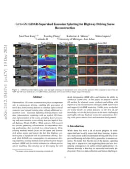 LiHi-GS: LiDAR-Supervised Gaussian Splatting for Highway Driving Scene
  Reconstruction