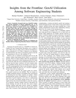 Insights from the Frontline: GenAI Utilization Among Software
  Engineering Students