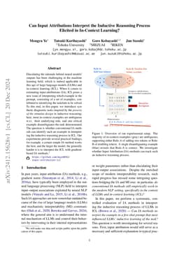 Can Input Attributions Interpret the Inductive Reasoning Process Elicited in In-Context Learning?