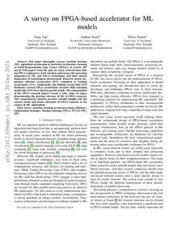 A survey on FPGA-based accelerator for ML models