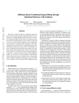 Diffusion-Based Conditional Image Editing through Optimized Inference
  with Guidance