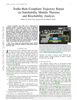 Traffic-Rule-Compliant Trajectory Repair via Satisfiability Modulo
  Theories and Reachability Analysis