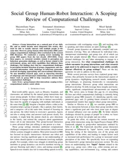 Social Group Human-Robot Interaction: A Scoping Review of Computational
  Challenges
