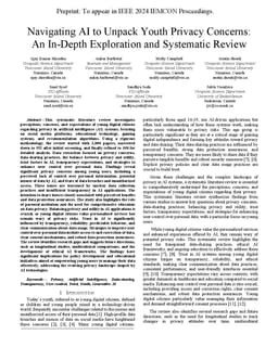 Navigating AI to Unpack Youth Privacy Concerns: An In-Depth Exploration
  and Systematic Review