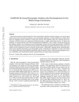 FairREAD: Re-fusing Demographic Attributes after Disentanglement for
  Fair Medical Image Classification