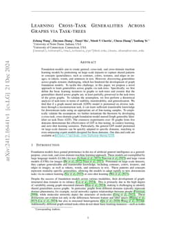 Towards Graph Foundation Models: Learning Generalities Across Graphs via Task-Trees