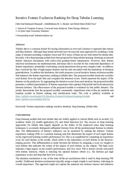 Iterative Feature Exclusion Ranking for Deep Tabular Learning