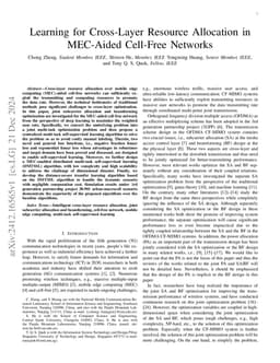 Learning for Cross-Layer Resource Allocation in MEC-Aided Cell-Free
  Networks