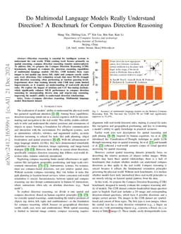 Do Multimodal Language Models Really Understand Direction? A Benchmark
  for Compass Direction Reasoning