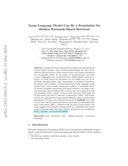 Large Language Model Can Be a Foundation for Hidden Rationale-Based Retrieval