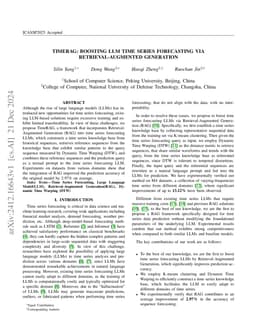 TimeRAG: BOOSTING LLM Time Series Forecasting via Retrieval-Augmented
  Generation