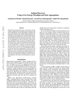 Subgoal Discovery Using a Free Energy Paradigm and State Aggregations