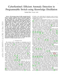 CyberSentinel: Efficient Anomaly Detection in Programmable Switch using
  Knowledge Distillation