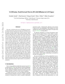 GANFusion: Feed-Forward Text-to-3D with Diffusion in GAN Space