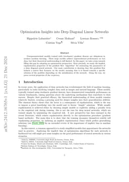 Optimization Insights into Deep Diagonal Linear Networks