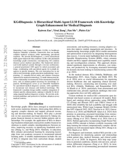 KG4Diagnosis: A Hierarchical Multi-Agent LLM Framework with Knowledge Graph Enhancement for Medical Diagnosis