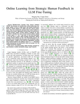 Online Learning from Strategic Human Feedback in LLM Fine-Tuning
