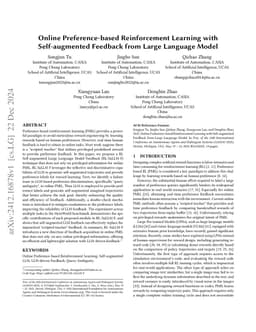 Online Preference-based Reinforcement Learning with Self-augmented
  Feedback from Large Language Model