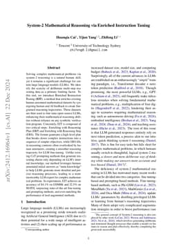 System-2 Mathematical Reasoning via Enriched Instruction Tuning