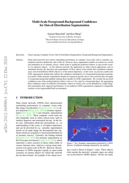Multi-Scale Foreground-Background Confidence for Out-of-Distribution
  Segmentation
