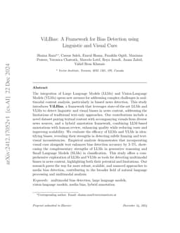 VilBias: A Study of Bias Detection through Linguistic and Visual Cues , presenting Annotation Strategies, Evaluation, and Key Challenges