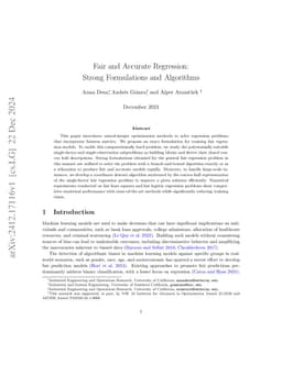 Fair and Accurate Regression: Strong Formulations and Algorithms