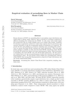 Empirical evaluation of normalizing flows in Markov Chain Monte Carlo