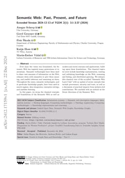 Semantic Web: Past, Present, and Future