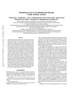 Rethinking Cancer Gene Identification through Graph Anomaly Analysis