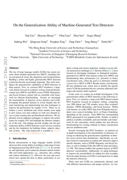 On the Generalization and Adaptation Ability of Machine-Generated Text Detectors in Academic Writing