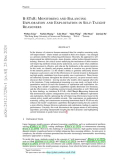 B-STaR: Monitoring and Balancing Exploration and Exploitation in Self-Taught Reasoners