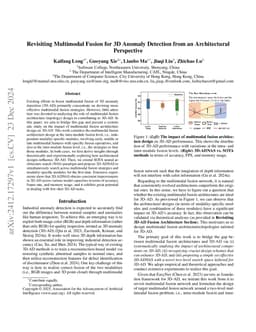 Revisiting Multimodal Fusion for 3D Anomaly Detection from an
  Architectural Perspective