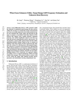 When Focus Enhances Utility: Target Range LDP Frequency Estimation and
  Unknown Item Discovery