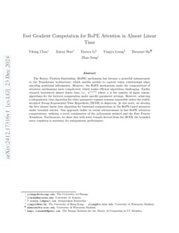 Fast Gradient Computation for RoPE Attention in Almost Linear Time