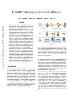 Boosting LLM via Learning from Data Iteratively and Selectively