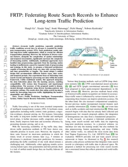 FRTP: Federating Route Search Records to Enhance Long-term Traffic
  Prediction