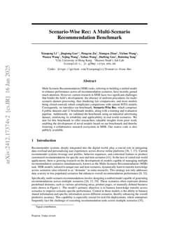 Scenario-Wise Rec: A Multi-Scenario Recommendation Benchmark