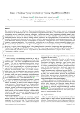 Impact of Evidence Theory Uncertainty on Training Object Detection
  Models