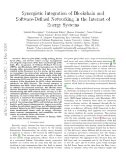 Synergistic Integration of Blockchain and Software-Defined Networking in
  the Internet of Energy Systems