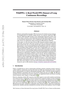 WildPPG: A Real-World PPG Dataset of Long Continuous Recordings