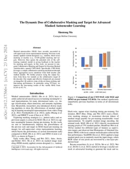 The Dynamic Duo of Collaborative Masking and Target for Advanced Masked
  Autoencoder Learning